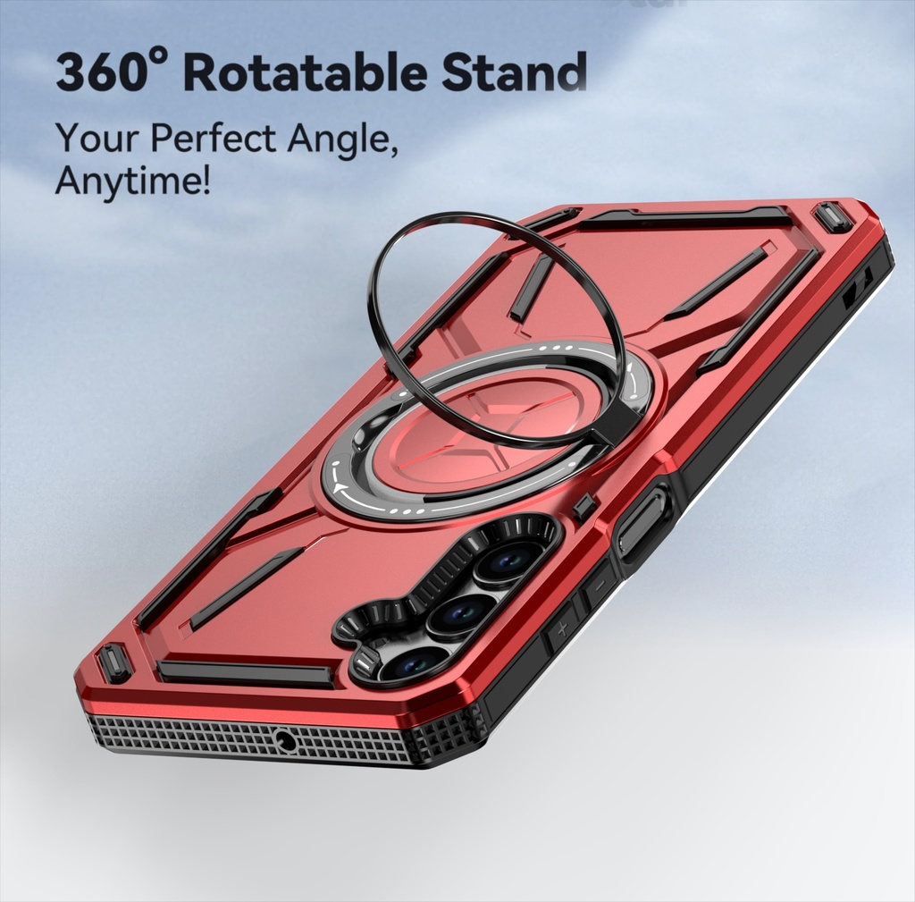 Armor Rotate Stand Case with Magsafe for Galaxy A15 - Red