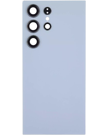 Back Cover Glass With Camera Lens For Samsung Galaxy S24 Ultra 5G (No Logo) (Titanium Blue)