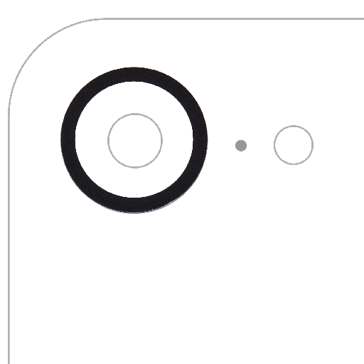 [SP-I16E-BCBR-BK] Back Camera Bezel Ring Only For iPhone 16e / 17e (Black) (Premium)