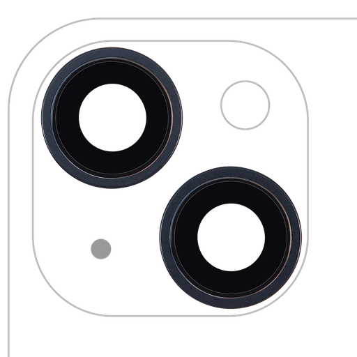 [SP-I14-BCLWBB-2S-MD] Back Camera Lens With Bracket / Bezel For iPhone 14 / 14 Plus (2 Piece Set) (Premium) (Midnight)