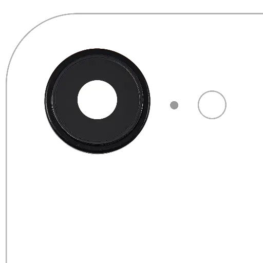 [SP-I16E-BCLWBB-BK] Back Camera Lens With Bracket / Bezel For iPhone 16e / 17e (Premium) (Black)