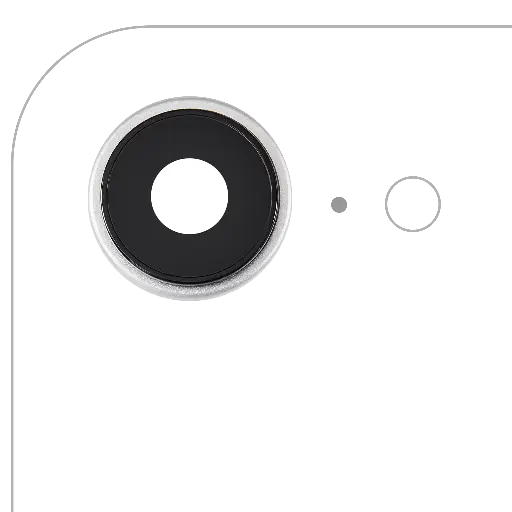 [SP-I16E-BCLWBB-WH] Back Camera Lens With Bracket / Bezel For iPhone 16e / 17e (Premium) (White)