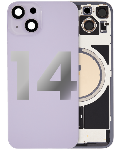 [SP-I14-MBGSP-UOEMA-PU] Back Glass With MagSafe Magnet For iPhone 14 (Used OEM Pull: Grade A) (Purple)