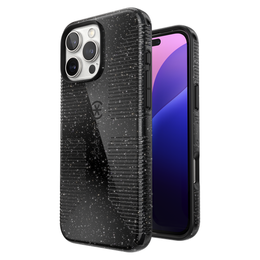 [150731-3247] Speck - Candyshell Grip Magsafe Case For Apple Iphone 16 Pro Max - Black Glitter