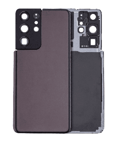 [SP-S21U-BCVGWCL-NO-BR] Back Cover Glass With Camera Lens For Samsung Galaxy S21 Ultra (No Logo) (Phantom Brown)