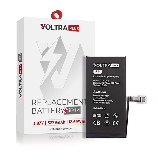 [BAT-VR-I14-PLS] VOLTRA Plus Battery For iPhone 14 (Ground Shipping Only)