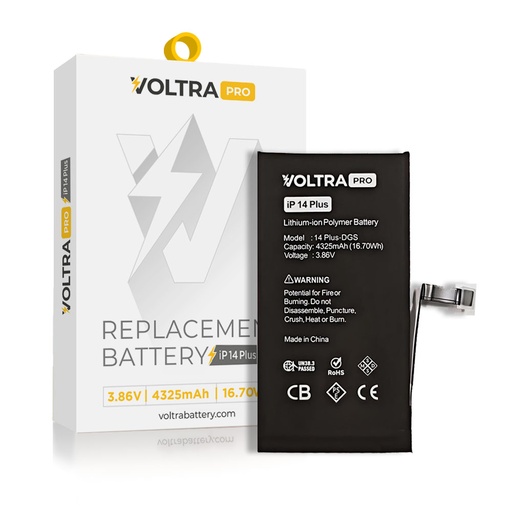 [BAT-VR-I14M-PRO-DGS] VOLTRA Pro (No Pop-Up) Battery For iPhone 14 Plus (Ground Shipping Only)
