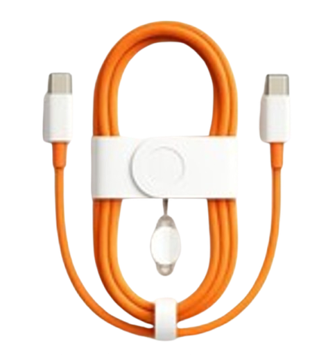 [ACE-CC-60W-3.3FT-OR-WB] 60W USB-C to USB-C Charger Braided Cable (3.3 ft) (Orange)