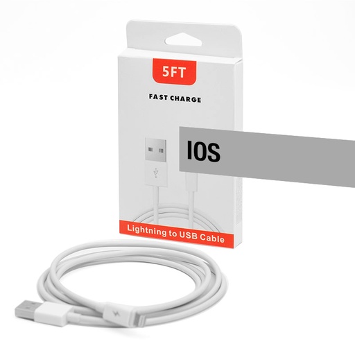[ACE-USB-LH-5FT-WB] USB-L to USB-A Fast Cable Charger (5 ft) (White)