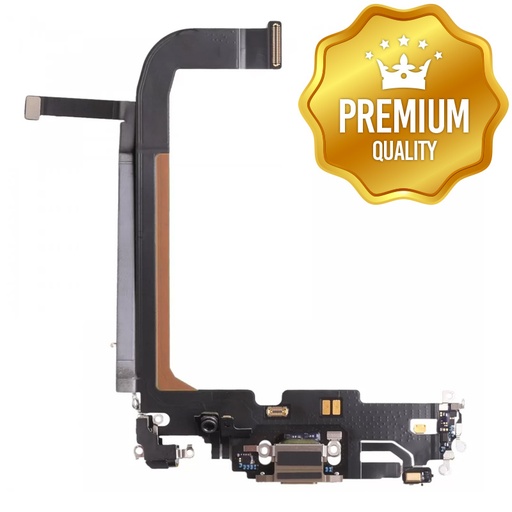 [SP-I13PM-CPFC-GO] Charging Port Flex Cable For iPhone 13 Pro Max - (Premium) (Gold)