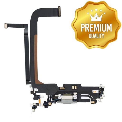 [SP-I13PM-CPFC-SLV] Charging Port Flex Cable For iPhone 13 Pro Max (Premium) (Silver)