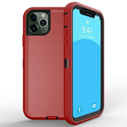 [CS-I14-OBD-RDBK] DualPro Protector Case for iPhone 16e / 14 / 13 - Red & Black