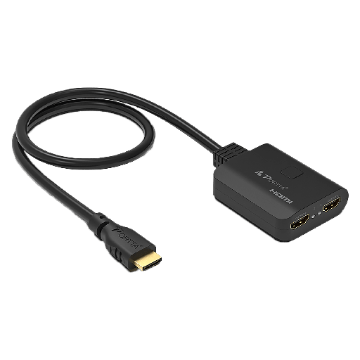[122HD4KU-BTI] Bti - Portta 4k 30hz Hdmi 2 Port Video Splitter Powered By Usb Or Power Adapter - Black