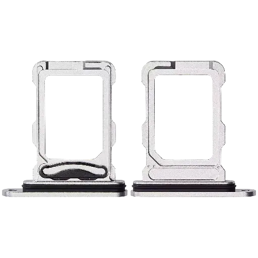 [SP-I16P-DSCT-WH] Dual Sim Card Tray For iPhone 16 Pro / 16 Pro Max (White Titanium) (Premium)