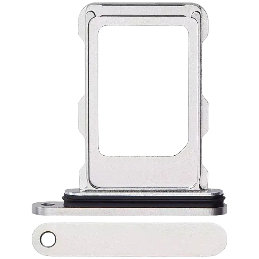 [SP-I16P-SSCT-WH] Single Sim Card Tray For iPhone 16 Pro / 16 Pro Max (White Titanium) (Premium)