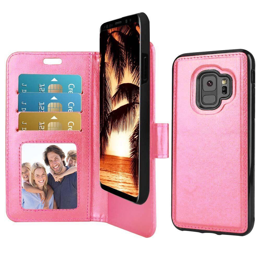 Classic Magnet Wallet Case  for Galaxy S7 Edge - Hot Pink
