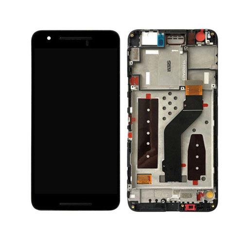 LCD Assembly for Nexus 6 Plus With Frame - Black