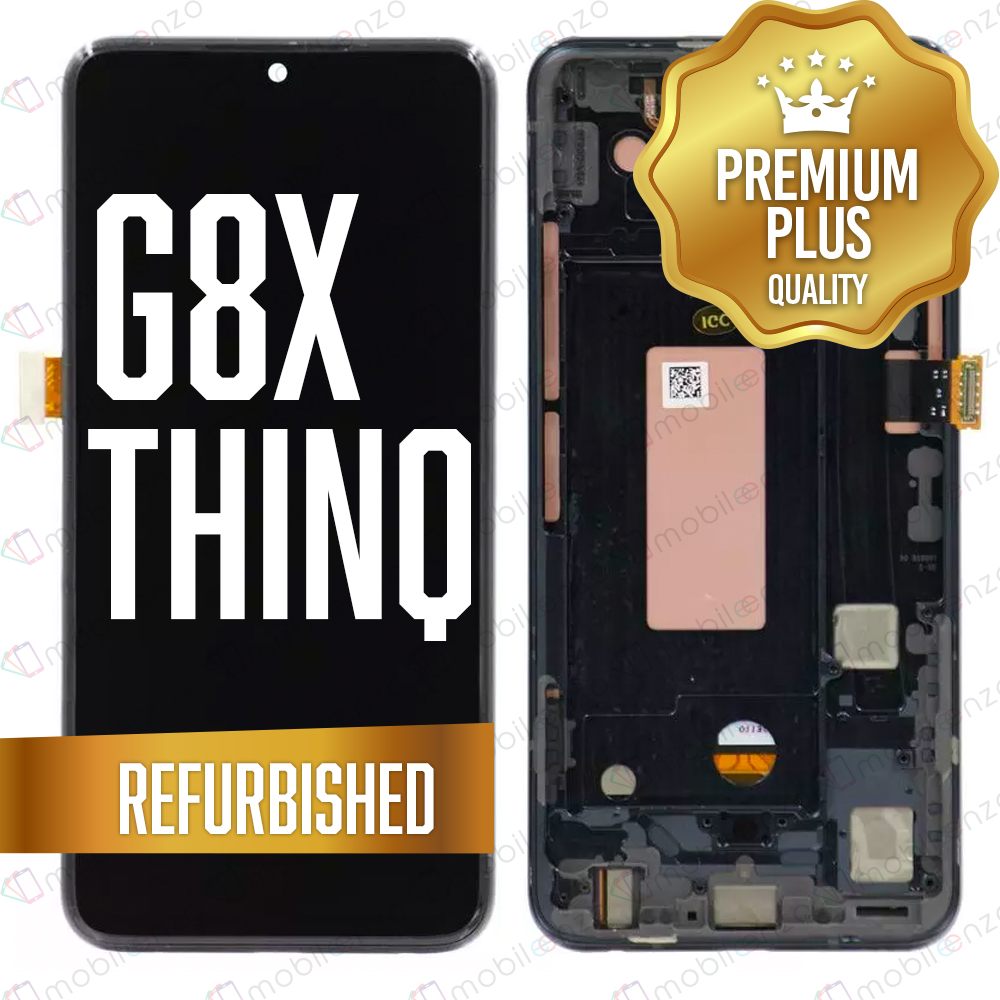 LCD ASSEMBLY WITH FRAME COMPATIBLE FOR LG G8X THINQ / V50S THINQ 5G (REFURBISHED) (AURORA BLACK)

