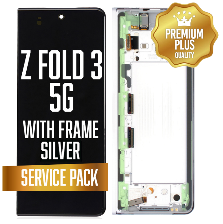 OLED Assembly (Inner) for Samsung Galaxy Z Fold 3 5G (2020) With Frame - Silver (Service Pack)