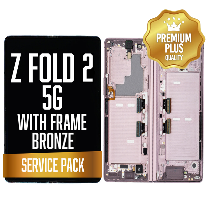OLED Assembly (Inner) for Samsung Galaxy Z Fold 2 5G (2020) With Frame - Bronze (Service Pack)