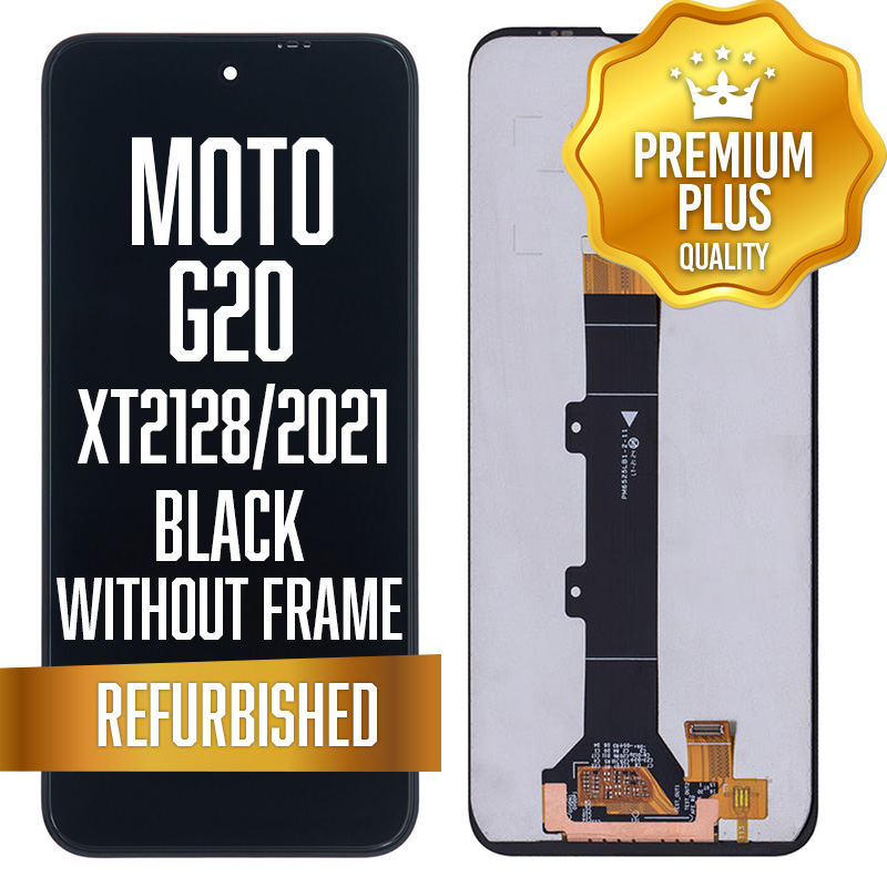 LCD w/out frame for Motorola Moto G20 (XT2128) - Black (Premium/ Refurbished)