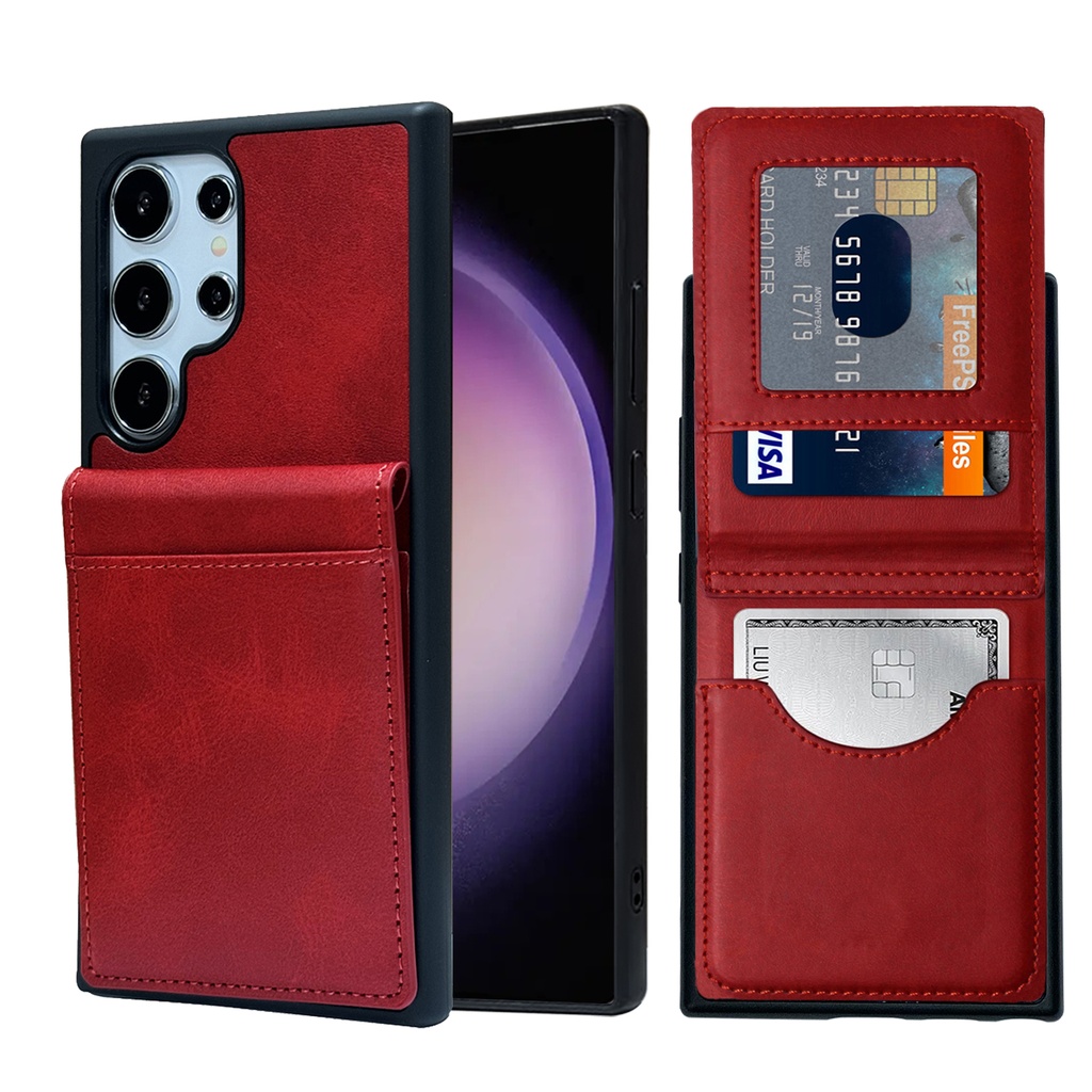 Card Holder Case for Galaxy S24 - Red