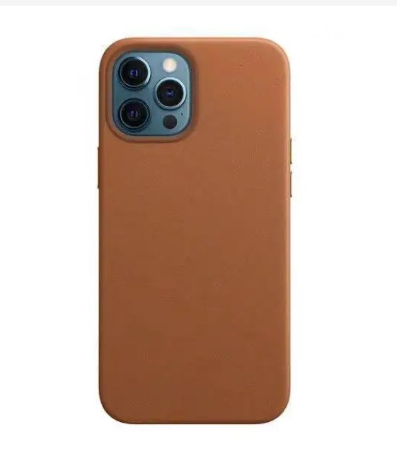 PU Leather Case with inner Magsafe for iPhone 15 - Brown