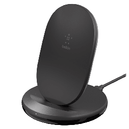 [WIB002TTBK] Belkin - Boost Charge Wireless Charging Stand 15w And Qc 3.0 Wall Charger 24w - Black
