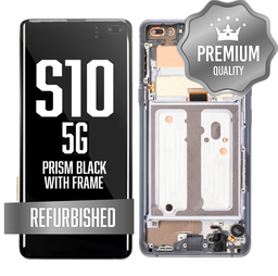 [LCD-S105G-WF-BK] OLED Assembly for Samsung Galaxy S10 5G with Frame - Black (Refurbished)