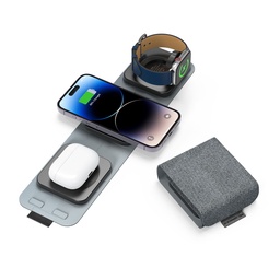 [AC-EK-6004BK] Esoulk 15W 3-in-1 Collapsible Magnetic Wireless Charger