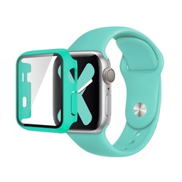 [CS-IW38-PST-GR] Premium Silicone Band & Bumper w/Tempered Glass iWatch 38mm - Green
