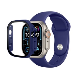 [CS-IW49-PST-NA] Premium Silicone Band & Bumper w/Tempered Glass iWatch 49mm - Navy