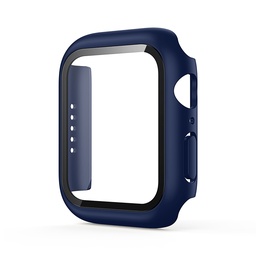 [CS-IW40-HPT-DBL] Hard PC Case with Tempered Glass For iWatch 40mm - Dark Blue