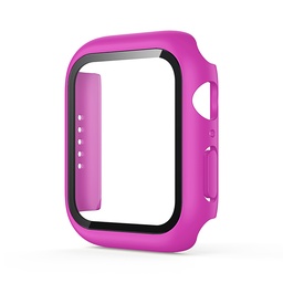 [CS-IW41-HPT-HPN] Hard PC Case with Tempered Glass For iWatch 41mm - Hot Pink