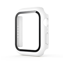 [CS-IW41-HPT-WH] Hard PC Case with Tempered Glass For iWatch 41mm - White