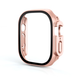 [CS-IW49-HPT-ROGO] Hard PC Case with Tempered Glass For iWatch 49mm - Rose Gold