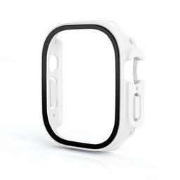 [CS-IW49-HPT-WH] Hard PC Case with Tempered Glass For iWatch 49mm - White