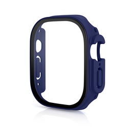 [CS-IW49-HPT-DBL] Hard PC Case with Tempered Glass For iWatch 49mm - Dark Blue
