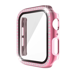 [CS-IW40-DHT-ROGO] Diamond Hard PC Case with Tempered Glass For iWatch 40mm - Rose Gold