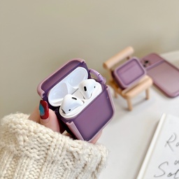 [CS-AP2-BSC-PU] Beautiful Solid Color TPU-PC Case for AirPods (1st & 2nd Gen) - Purple
