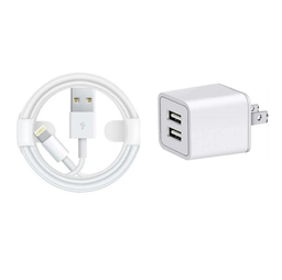 [AC-USB-2IN1-IOS] Dual Port USB Power Adapter with Lightning Cable
