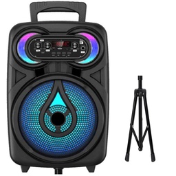 [EL-TT-SKY-8] TopTech - 8" Rechargeable Bluetooth Speaker Wired Mic  and Stand (SKY-8)