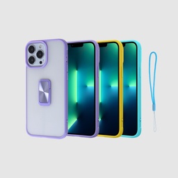 Clear color Edge Case with Strap for iPhone XR