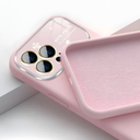 Premium Silicone Case with Camera Protection Window for iPhone 12 Pro Max - Pink