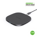 QI 15W Wireless Charging Pad Fast Charger 5ft - Black