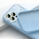 Premium Silicone Case with Camera Protection Window for iPhone 14 Pro Max - Light Blue