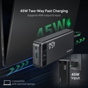 ESOULK 20000mAh PD 45W Built-in USB-C Cable Power Bank (6/24) Fast Charging