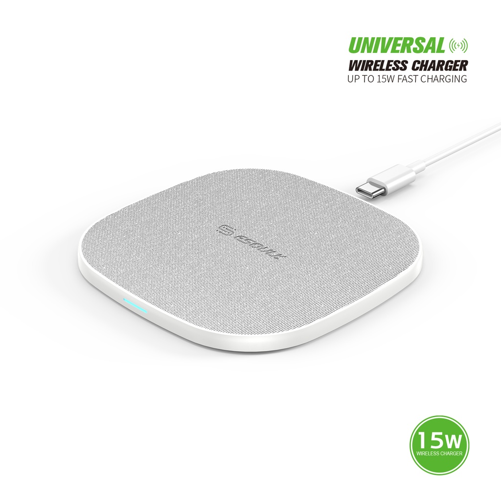 Esoulk QI 15W Wireless Charging Pad Fast Charger 5ft - White