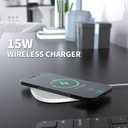Esoulk QI 15W Wireless Charging Pad Fast Charger 5ft - White