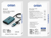 Onten 3in2 USB C + A Expander (USB C + microSD Card Reader + USB 3.2 )